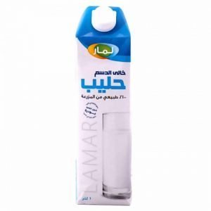 لبن لمار خالي الدسم 1 لتر